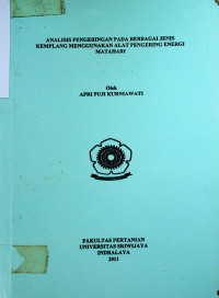 ANALISIS PENGERINGAN PADA BERBAGAI JENIS KEMPLANG MENGGUNAKAN ALAT PENGERING ENERGI MATAHARI