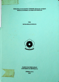 PEMANFAATAN ECENG GONDOK (Eichornia crassipes) SEBAGAI ENERGI ALTERNATIF BIOGAS