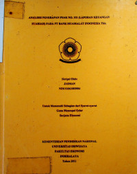 ANALISIS PENERAPAN PSAK NO.101 (LAPORAN KEUANGAN SYARIAH) PADA PT BANK MUAMALAT INDONESIA Tbk