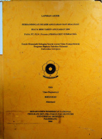 PERBANDINGAN SELISIH ANGGARAN DAN REALISASI BIAYA BBM TAHUN 2004 PADA PT. PLN (PERSERO) PEMBANGKITAN SUMATERA BAGIAN SELATAN