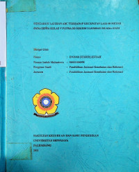 PENGARUH LATIHAN ABC TERHADAP KECEPATAN LARI 60 METER PADA SISWA KELAS V PUTRA SD NEGERI 2 LEMBAK MUARA ENIM