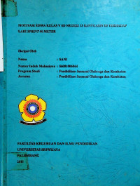 MOTIVASI SISWA KELAS V SD NEGERI 13 BANYUASIN III TERHADAP LARI SPRINT 60 METER