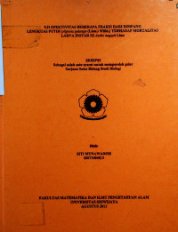 UJI EFEKTIVITAS BEBERAPA FRAKSI DARI RIMPANG LENGKUAS PUTIH {Alpinia galanga (Linn.) Willd.} TERHADAP MORTALITAS LARVA INSTAR III Aedes aegypti Linn