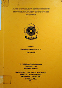 ANALYSIS OF SUSTAINABILITY REPORTING DISCLOSURES OF INDONESIA SUSTAINABILITY REPORTING AWARDS (ISRA) WINNERS