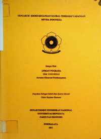 PENGARUH KRISIS KEUANGAN GLOBAL TERHADAP CADANGAN DEVISA INDONESIA