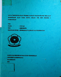 UPAYA MENINGKATKAN PEMBELAJARAN TOLAK PELURU MELALUI MODIFIKASI ALAT PADA SISWA KELAS VIII SMP NEGERI I PAMPANGAN