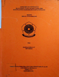 ASPEK BIOLOGI REPRODUKSI IKAN SUMPIT (TOXOTES MICROLEPIS GUNTHER,1860) DI SUNGAI MUSI DARI BORANG SAMPAI SUNGSANG