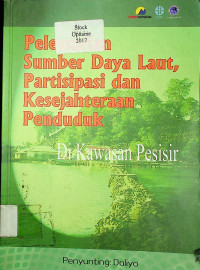 Pelestarian Sumber Daya Laut, Partisipasi dan Kesejahteraan Penduduk Di Kawasan Pesisir