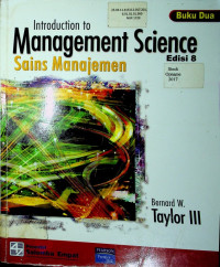 Introduction to management science : Sains Manajemen (Buku 2)