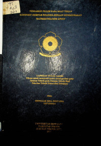 PENGARUH FILLER PADA KUAT TEKAN KOMPOSIT MORTAR POLIMER DENGAN MENGGUNAKAN MATRIKS POLIMER EPOXY