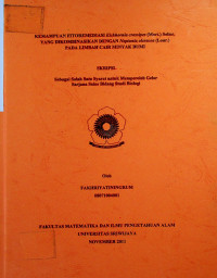 KEMAMPUAN FITOREMEDIASI Eichhornia crassipes (Mart.) Solms. YANG DIKOMBINASIKAN DENGAN Neptunia oleracea (Lour.) PADA LIMBAH CAIR MINYAK BUMI