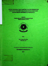 ANGKA KEJADIAN DAN FAKTOR-FAKTOR PRESIPITASI SERANGAN MIGREN PADA MAHASISWA FAKULTAS KEDOKTERAN UNIVERSITAS SRIWIJAYA.