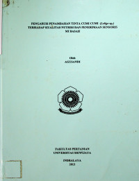 KARAKTERISTIK FISIKOKIMIA JELI TIMUN SURI (Cucumis melo L.) MENGGUNAKAN BEBERAPA KONSENTRASI GELATIN DAN SUSU