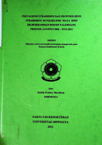 PREVALENSI STRABISMUS DAN PROPORSI JENIS STRABISMUS DI POLIKLINIK MATA RSUP DR.MOEHAMMAD HOESIN PALEMBANG PERIODE AGUSTUS 2006 - JULI 2011