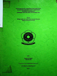 EVALUASI HASIL TRABEKULEKTOMI PADA GLAUKOMA PRIMER SUDUT TERTUTUP DI RSMH PALEMBANG PERIODE JANUARI 2007-NOVEMBER 2011