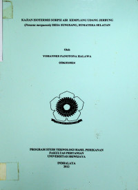 KAJIAN ISOTERMIS SORPSI AIR KEMPLANG UDANG JERBUNG (Penaeus merguensis) DESA SUNGSANG, SUMATERA SELATAN