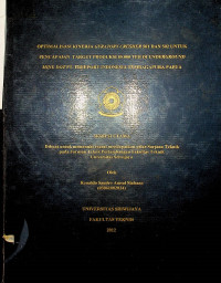 OPTIMALISASI KINERJA GYRATORY CRUSHER 501 DAN 502 UNTUK PENCAPAIAN TARGET PRODUKSI 85.000 TPH DI UNDERGROUND MINE DOZ PT. FREEPORT INDONESIA TEMBAGA PURA PAPUA