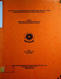 UJI AKTIVITAS BAHAN BIO AKTIF ANTI JAMUR Candida albicarts (C.P. Robin) Berkhout DARI BUNGA KERTAS MERAH (Bougenviltea sp.)