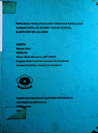 PENGARUH PERMAINAN KASTI TERHADAP KESEGARAN JASMANI SISWA SD NEGERI 7 PAGAR GUNUNG, KABUPATEN MUARA ENIM