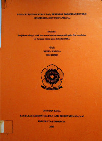 PENGARUH KONSENTRASI ZrO2 TERHADAP POROSITAS KATALIS MONMORILLONIT TERPILAR ZrO2