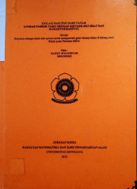  ISOLASI BAKTERI DARI TANAH LIMBAH PABRIK TAHU DENGAN METODE DRY HEAT DAN KARAKTERISASINYA