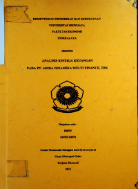 ANALISIS KINERJA KEUANGAN PADA PT. ADIRA DINAMIKA MULTIFINANCE, TBK