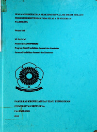 UPAYA MENINGKATKAN KEAKTIFAN SISWA LARI SPRINT MELALUI PERMAINAN BENTENGAN PADA KELAS V SD NEGERI 110 PALEMBANG