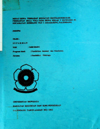 MINAT SISWA TERHADAP KEGIATAN EKSTRAKURIKULER PERMAINAN BOLA VOLI PADA SISWA KELAS V SD.NEGERI 89, KECAMATAN SEBERANG ULU I JAKABARING, PALEMBANG