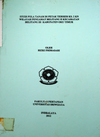 STUDI POLA TANAM DI PETAK TERSIER KS. 2 KN WILAYAH PENGAMAT BELITANG II KECAMATAN BELITANG III KABUPATEN OKU TIMUR