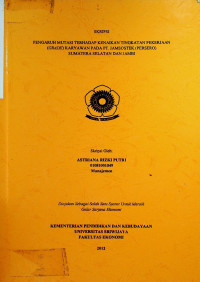 PENGARUH MUTASI TERHADAP KENAIKAN TINGKATAN PEKERJAAN (GRADE) KARYAWAN PADA PT. JAMSOSTEK (PERSERO) SUMATERA SELATAN DAN JAMBI