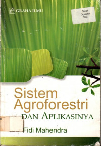 Sistem Agroforestri DAN APLIKASINYA