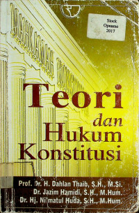 Teori dan Hukum Konstitusi