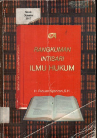 RANGKUMAN INTISARI ILMU HUKUM