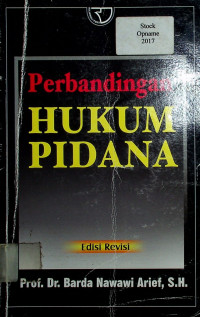 Perbandingan HUKUM PIDANA, Edisi Revisi