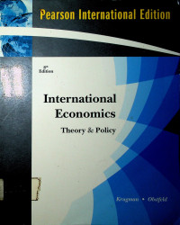 International Economics: Theory & Policy