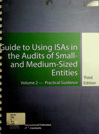 Guide to Using ISAs in the Audits of Small-and Medium-Sized Entities, Volume 2-Practical Guidance Third Edition