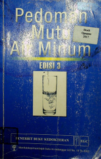 Pedoman Mutu Air Minum, EDISI 3