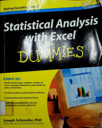 Statistical Analysis with Excel For DUMMIES