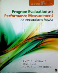 Program Evalution and Performance Measurement An Introduction to Practice