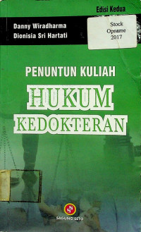 PENUNTUN KULIAH HUKUM KEDOKTERAN