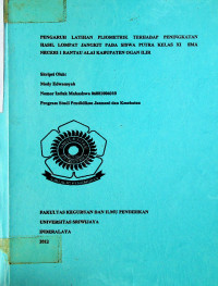 PENGARUH LATIHAN PLIOMETRIK TERHADAP PENINGKATAN HASIL LOMPAT JANGKIT PADA SISWA PUTRA KELAS XI SMA NEGERI 1 RANTAU ALAI KABUPATEN OGAN ILIR