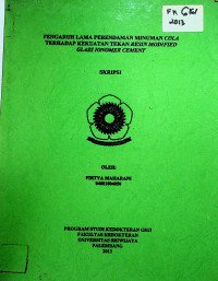 PENGARUH LAMA PERENDAMAN MINUMAN COLA TERHADAP KEKUATAN TEKAN RESIN MODIFIED GLASS IONOMER CEMENT