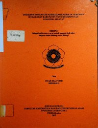 STRUKTUR KOMUNITAS MAKROZOOBENTHOS DI PERAIRAN SUNGAI OGAN KABUPATEN OGAN KOMERING ULU SUMATERA SELATAN.