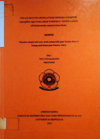 ISOLASI SENYAWA FENOLAT DARI MIKROBA ENDOFITIK Aspergillus niger PADA AKAR TUMBUHAN TUNJUK LANGIT (Helminthostachys zeylanica (Linn) Hook)