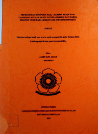 PENGGUNAAN KOMPOSIT Fe3O4 - KARBON AKTIF DARI CANGKANG KELAPA SAWIT UNTUK ADSORPSI ZAT WARNA PROCION UNGU DARI LIMBAH CAIR INDUSTRI SONGKET