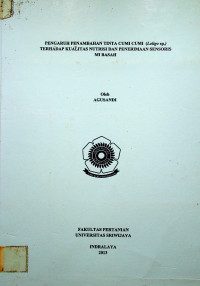 PENGARUH PENAMBAHAN TINTA CUMI-CUMI (Loligo sp.) TERHADAP KUALITAS NUTRISI DAN PENERIMAAN SENSORIS MI BASAH