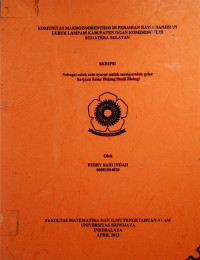 KOMUNITAS MAKROZOOBENTHOS DI PERAIRAN RAWA BANJIRAN LUBUK LAMPAM KABUPATEN OGAN KOMERING ILIR SUMATERA SELATAN