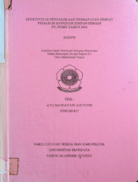 EFEKTIVITAS PENGELOLAAN PENDAPATAN SIMPAN PINJAM DI KOPERASI SIMPAN PINJAM PT. PUSRI TAHUN 2011