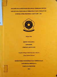 ANALISIS PENGARUH RASIO KEUANGAN TERHADAP RETURN SAHAM PADA PERUSAHAAN PERBANKAN YANG TERDAFTAR DI BURSA EFEK INDONESIA TAHUN 2009-2011