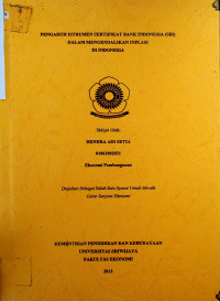 PENGARUH ISTRUMEN SERTIFIKAT BANK INDONESIA (SBI) DALAM MENGENDALIKAN INFLASI DI INDONESIA